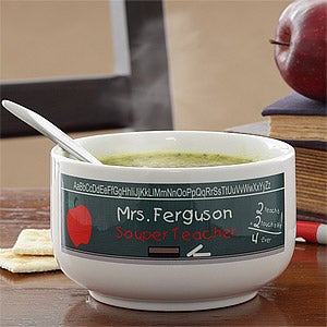 Personalized Soup Bowl for Teachers - 7684
