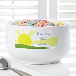 Personalized Cereal Bowls - Rise & Shine - 7689