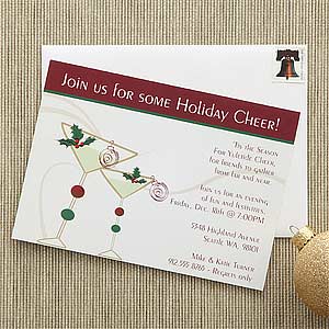 Personalized Holiday Party Invitations - Holiday Cheer - 7692
