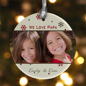 Personalized Photo Christmas Ornaments - Picture & Text - 7729