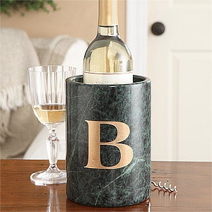 Personalized Marble Wine Chiller with Monogram - 7735