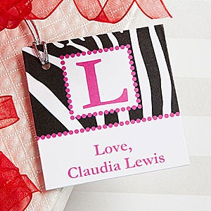 Personalized Gift Tags - Animal Print, Polka Dots, Swirls, Argyle Paisley - 7754