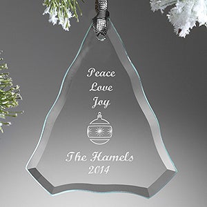 Personalized Glass Christmas Ornaments - Christmas Tree - 7788