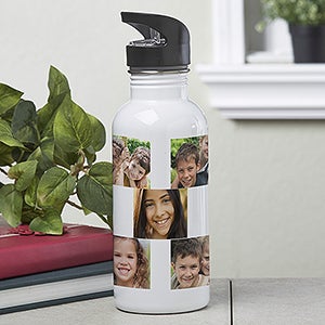Photo Collage Personalized Aluminum Water Bottles - 7802
