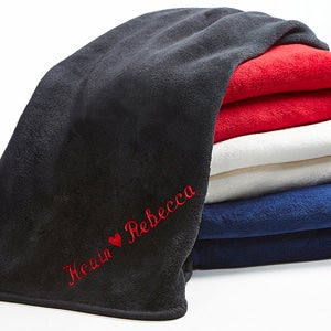 Personalized Fleece Blankets for Couples - 7847