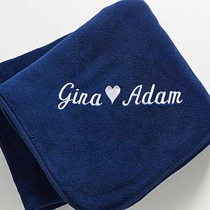 Personalized Fleece Blankets for Couples - 7847