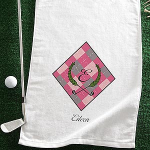 Personalized Ladies Golf Towel - Golf Pro - 7863