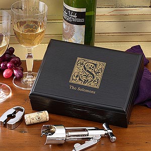 Floral Monogram© 5 Piece Wine Accessory Set - 7935
