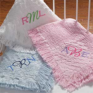 Baby Blankets with Personalized Monogram - 7946