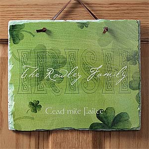 Personalized Irish Welcome Sign Slate Plaque - 7957