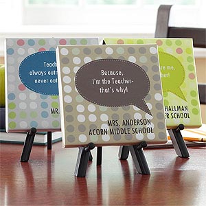 Quotes Pictures on Personalized Teacher Canvas Keepsake Gift Teacher Quotes 8044