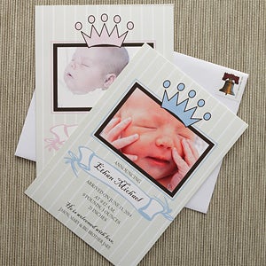 Photo Birth Announcements - Royal Welcome - 8068