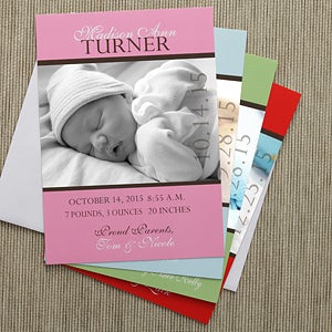 Personalized Photo Birth Announcements - Precious Photo - 8073