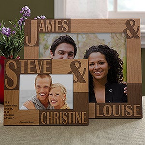 Personalized Wood Picture Frames - Romantic Because of You Design - 8098