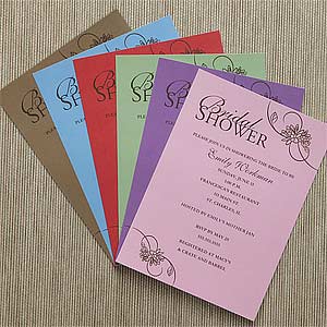 Personalized wedding shower invitations
