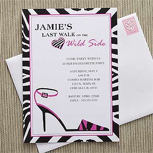 Personalized Bachelorette Party Invitations - Wild Side - 8112