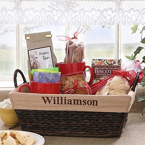 Personalized Woven Wicker Basket - 8119