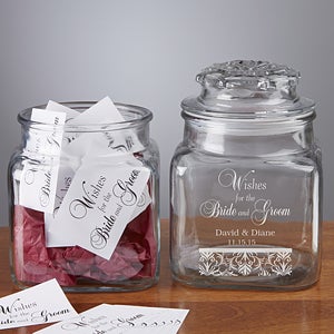 Wedding Wishes Personalized Keepsake Jar - 8136