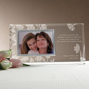 Personalized Glass Picture Frame for Mothers - Her Love Blooms - 8158