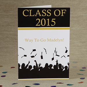 Personalized Graduation Cards - Hats Are Off - 8343