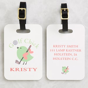 Personalized Golf Bag Tag for Women - Golf Chick - 8438
