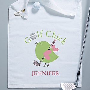 Personalized Ladies Golf Towel - Golf Chick - 8440