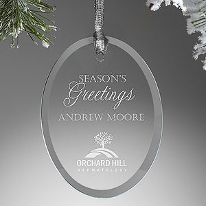 Personalized Corporate Engraved Logo Glass Oval - 8531