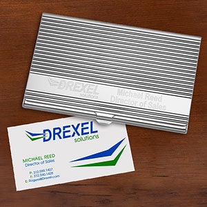 Personalized Corporate Engraved Logo Card Case - 8553