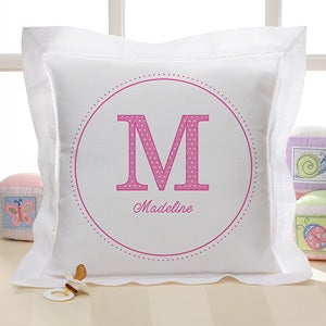Personalized Linen Keepsake Pillow - Monogram - 8634