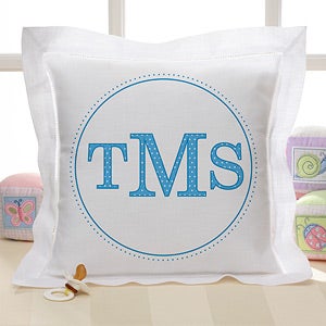 Personalized Linen Keepsake Pillow - Monogram - 8634