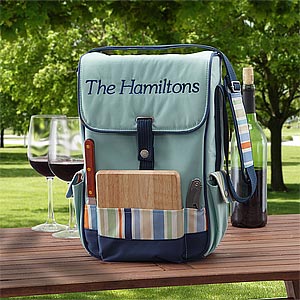 Personalized Wine & Cheese Picnic Tote - 8652