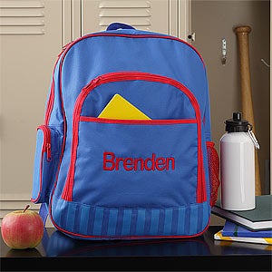 Personalized Backpack, Lunch Box & Pencil Case Set - Blue - 8676