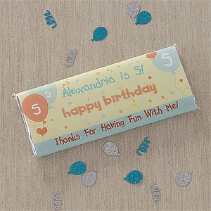 Birthday Party Personalized Candy Bar Wrappers - 8711