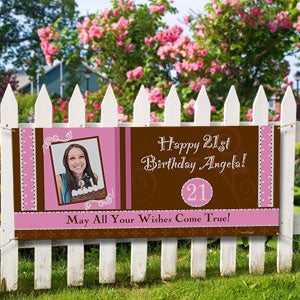 Personalized Photo Birthday Party Banner - Birthday Fun - 8724