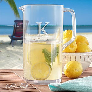 Personalized Outdoor Drinkware Set - Pitcher & Drinking Glasses - 8727