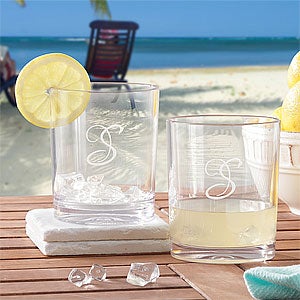 Personalized Outdoor Drinkware Set - Pitcher & Drinking Glasses - 8727