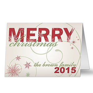 Personalized Merry Christmas Holiday Cards - 8765