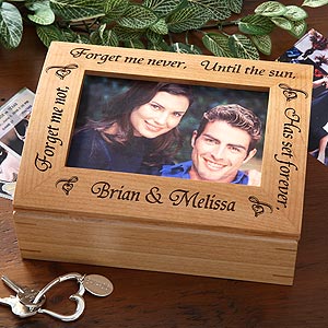 Custom Engraved Wooden Photo Keepsake Box - 8855