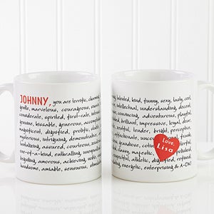 Personalized Coffee Mugs - Reasons To Love You Design - 8863