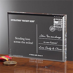 Missing You Personalized Military Postcard Keepsake Gift - 8912