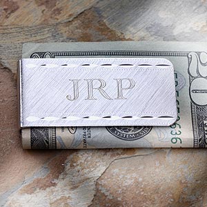 Personalized Silver Money Clip - LaSalle Collection - 8990