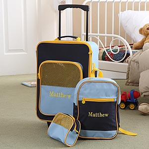 Personalized Child Luggage Set - 3 Piece Primary Colors Design - 8999