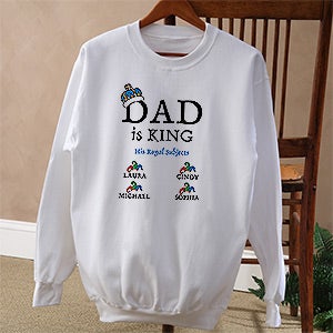 Personalized Mens Shirts and Accessories - Dad Is King - 9008