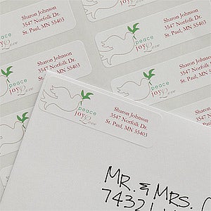 Personalized Peace Dove Return Address Labels - 9047