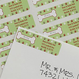 Personalized Fleas Navidad Pet Return Address Labels - 9048