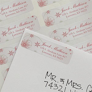 Personalized Merry Christmas Return Address Labels - 9052