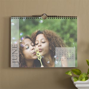Any 12 Months Personalized Photo Wall Calendar - 9076