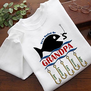 Personalized Clothes and Accessories - Hooked On You Fish Design - 9105