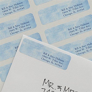 Personalized Happy Hanukkah Return Address Labels - 9145