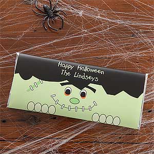 Personalized Halloween Candy Bar Wrappers - Frankenstein - 9148